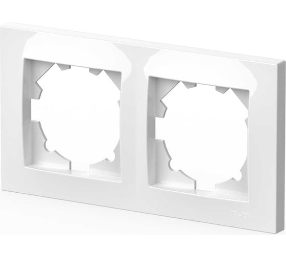 Рамка двойная ELBI Vega белоснежный, 12 шт 510-015600-226