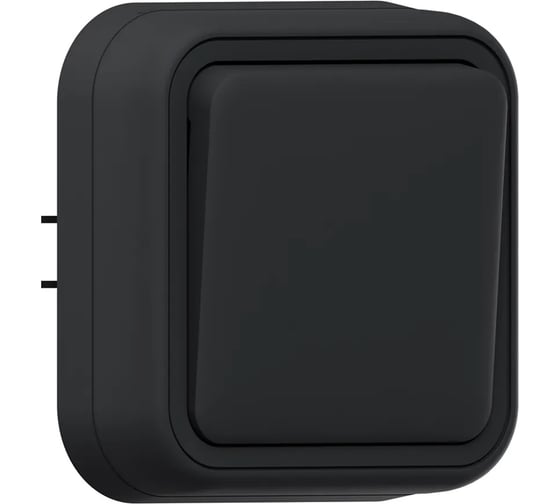 Выключатель одноклавишный EKF Бронто СП, автоматические клеммы, антрацит BT2-SWA-10