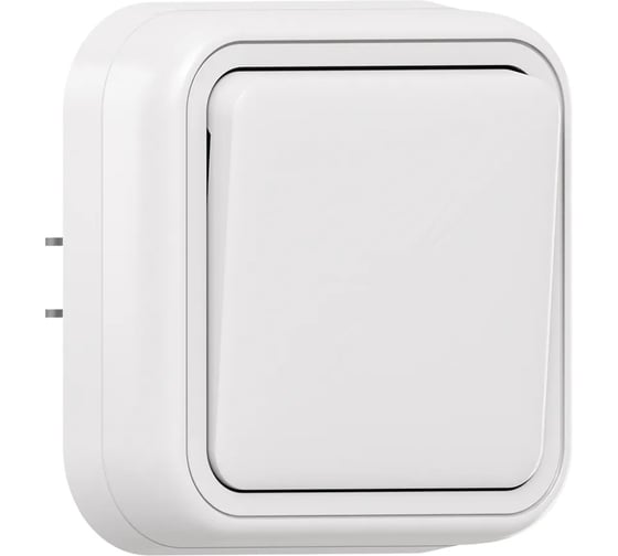 Выключатель одноклавишный EKF Бронто СП, автоматические клеммы, белый BT2-SWW-10