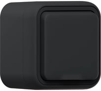 Розетка одноместная EKF Бронто ОП, винтовые клеммы, антрацит BT1-SOA-111