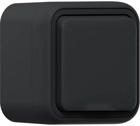 Розетка одноместная EKF Бронто ОП, винтовые клеммы, антрацит BT1-SOA-111