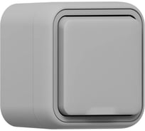 Розетка одноместная EKF Бронто ОП, винтовые клеммы, серый BT1-SOG-111