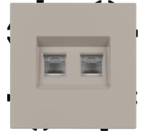 Механизм сдвоенной телефонной розетки Arlight SCT-NOBE-MTL2-SFPL-CA 1шт 061889