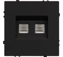 Механизм сдвоенной телефонной розетки Arlight SCT-NOBE-MTL2-SFPL-BK 1шт 054309