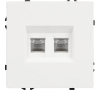 Механизм сдвоенной телефонной розетки Arlight SCT-NOBE-MTL2-SFPL-WH 1шт 054308