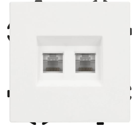 Механизм сдвоенной телефонной розетки Arlight SCT-NOBE-MTL2-SFPL-WH 1шт 054308