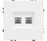 Механизм сдвоенной телефонной розетки Arlight SCT-NOBE-MTL2-SFPL-WH 1шт 054308 1
