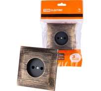 Розетка TDM ELECTRIC 2П 10А 250В старинная бронза Лама SQ1815-0763