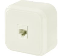 Телефонная розетка Bylectrica 4-х контактный, серия ПРАЛЕСКА, ТР4-017 бежевый