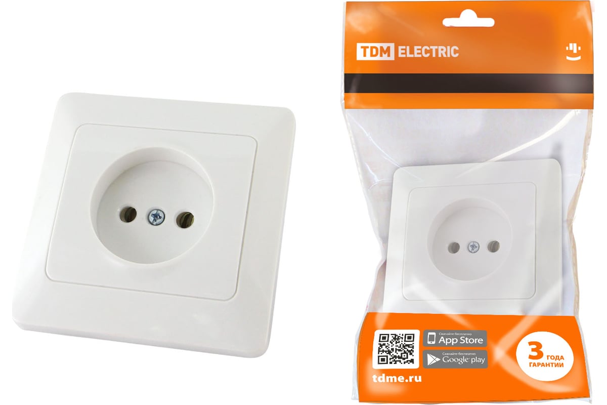 Розетка TDM ELECTRIC 2П 10А 250В белая Ильмень SQ1823-0009 - выгодная ...