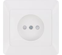 Розетка встраиваемая с защитными шторками 2-х полюсная 10А 220В белая "Ильмень" TDM ELECTRIC SQ1823-0013
