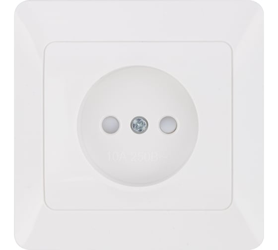 Розетка встраиваемая с защитными шторками 2-х полюсная 10А 220В белая "Ильмень" TDM ELECTRIC SQ1823-0013