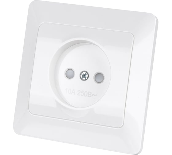 Розетка TDM ELECTRIC 2П с защитными шторками 10А 250В белая Ильмень SQ1823-0013