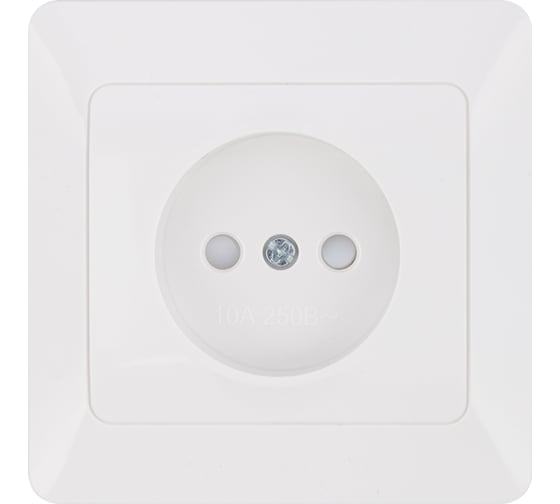 Розетка TDM ELECTRIC 2П с защитными шторками 10А 250В белая Ильмень SQ1823-0013