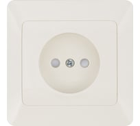 Розетка слоновая кость с защитными шторками, 10А 250В серия "Ильмень" TDM ELECTRIC SQ1823-0113