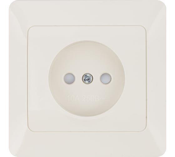 Розетка TDM ELECTRIC 2П с защитными шторками 10А 250В слоновая кость Ильмень SQ1823-0113