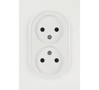 Розетка ЭРА Arktik 16-2107-01 без заземления двойная 2X2P 16А-250В белый Б0071681