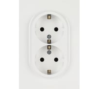 Розетка ЭРА Arktik 16-2104-01 двойная с заземлением 2X2P+E Schuko 16А-250В белый Б0070444
