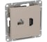 Механизм розетки EKF Эпика HDMI+RJ45 (cat5), кремовый UP1-SOI-HDMI-RJ45 2