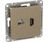 Механизм розетки EKF Эпика HDMI+RJ45 (cat5), шампань UP1-SOC-HDMI-RJ45 2