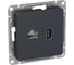 Механизм розетки EKF Эпика HDMI+RJ45 (cat5), графит UP1-SOG-HDMI-RJ45 2