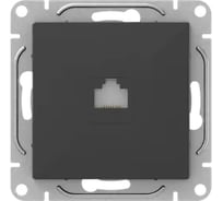 Механизм розетки EKF Эпика RJ45 (cat6), чёрный UP1-SOB-RJ45-6