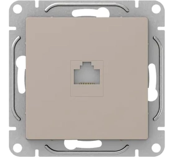 Механизм розетки EKF Эпика RJ45 (cat6), кремовый UP1-SOI-RJ45-6