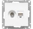 Механизм розетки EKF Эпика TV+RJ45 (cat5), кремовый UP1-SOI-TV-RJ 2