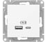 Механизм розетки EKF Эпика USB-A+С, кремовый UP1-SOI-USBA-USBC 1