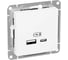 Механизм розетки EKF Эпика USB-A+С, кремовый UP1-SOI-USBA-USBC 2