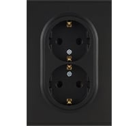 Розетка ЭРА Arktik 16-2104-05 двойная с заземлением 2X2P+E Schuko 16А-250В антрацит Б0070448