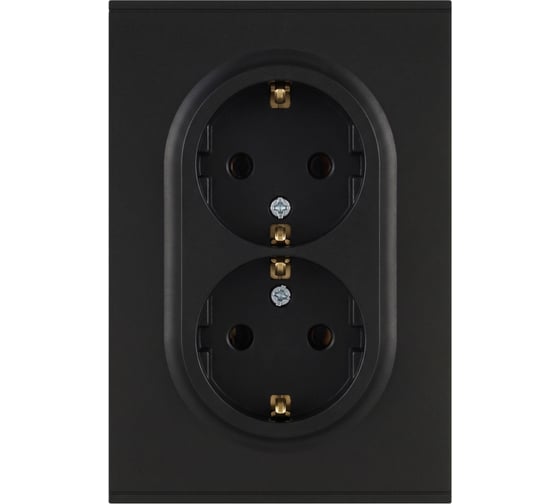 Розетка ЭРА Arktik 16-2104-05 двойная с заземлением 2X2P+E Schuko 16А-250В антрацит Б0070448