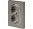 Розетка ЭРА Arktik 16-2104-07 двойная с заземлением 2X2P+E Schuko 16А-250В титан Б0070450 3