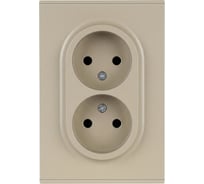 Розетка ЭРА Arktik 16-2107-04 без заземления двойная 2X2P 16А-250В шампань Б0071684