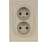 Розетка ЭРА Arktik 16-2107-04 без заземления двойная 2X2P 16А-250В шампань Б0071684 1