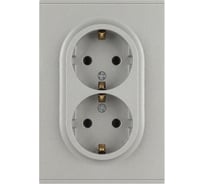Розетка ЭРА Arktik 16-2104-03 двойная с заземлением 2X2P+E Schuko 16А-250В алюминий Б0070446