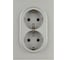 Розетка ЭРА Arktik 16-2104-03 двойная с заземлением 2X2P+E Schuko 16А-250В алюминий Б0070446 1