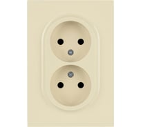 Розетка ЭРА Arktik 16-2107-02 без заземления двойная 2X2P 16А-250В слоновая кость Б0071682