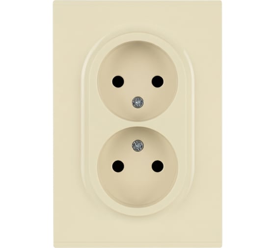 Розетка ЭРА Arktik 16-2107-02 без заземления двойная 2X2P 16А-250В слоновая кость Б0071682