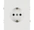 Розетка ЭРА Arktik 16-2102-08 с заземлением 2P+E Schuko со шторками 16А-250В белый матовый Б0070431 2