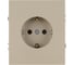 Розетка ЭРА Arktik 16-2102-04 с заземлением 2P+E Schuko со шторками 16А-250В шампань Б0070427 1