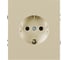 Розетка ЭРА Arktik 16-2102-04 с заземлением 2P+E Schuko со шторками 16А-250В шампань Б0070427 2
