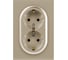 Розетка ЭРА Arktik 16-2104-04 двойная с заземлением 2X2P+E Schuko 16А-250В шампань Б0070447 2