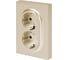 Розетка ЭРА Arktik 16-2104-04 двойная с заземлением 2X2P+E Schuko 16А-250В шампань Б0070447 3