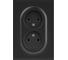 Розетка ЭРА Arktik 16-2107-05 без заземления двойная 2X2P 16А-250В антрацит Б0071685 2