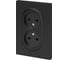 Розетка ЭРА Arktik 16-2107-05 без заземления двойная 2X2P 16А-250В антрацит Б0071685 3