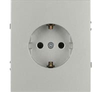 Розетка ЭРА Arktik 16-2102-03 с заземлением 2P+E Schuko со шторками 16А-250В алюминий Б0070426