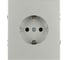 Розетка ЭРА Arktik 16-2102-03 с заземлением 2P+E Schuko со шторками 16А-250В алюминий Б0070426 1