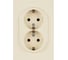Розетка ЭРА Arktik 16-2104-02 двойная с заземлением 2X2P+E Schuko 16А-250В слоновая кость Б0070445 1