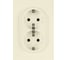 Розетка ЭРА Arktik 16-2104-02 двойная с заземлением 2X2P+E Schuko 16А-250В слоновая кость Б0070445 2